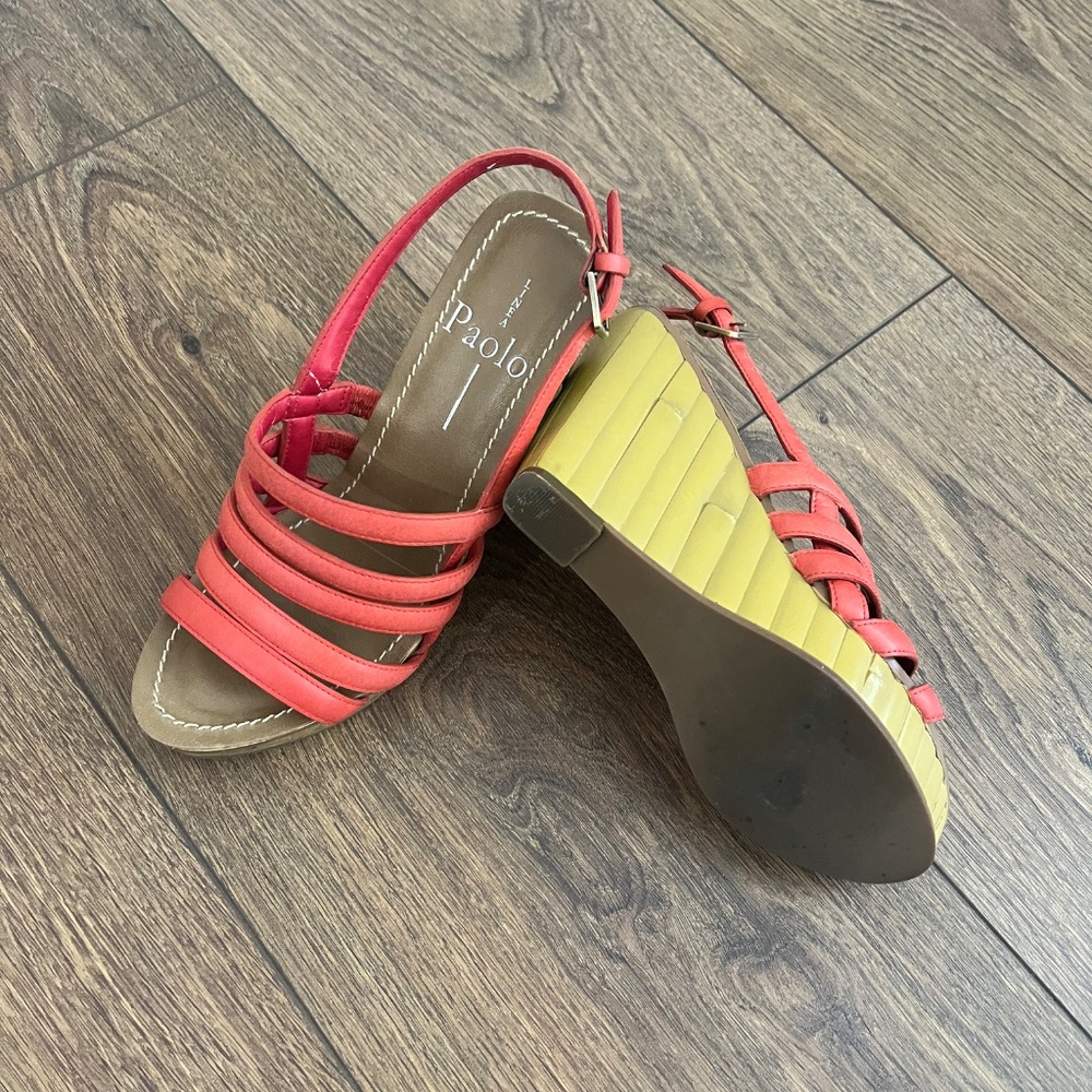 Paolo Linea Womens Platform Wedge Heels Sandals - Picture 4 of 4